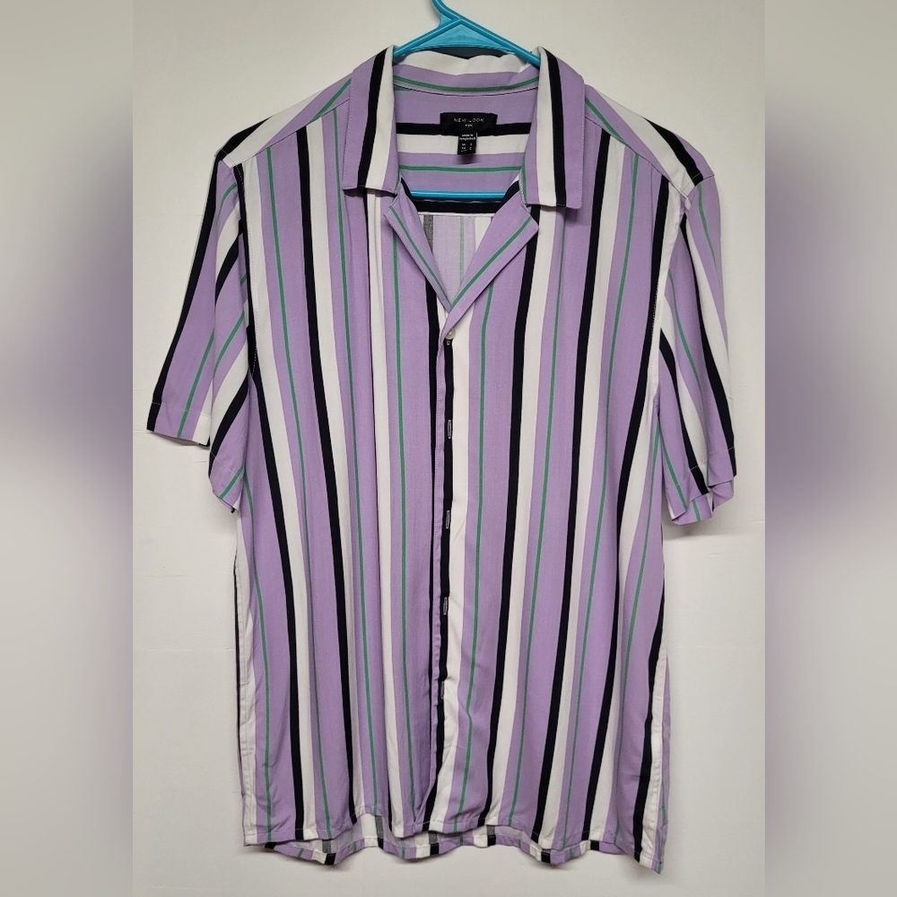 New Look Men's Short Sleeve Button Down Shirt S